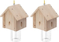 Professional Carpenter Bee Trap for Outside - Cabin Style Nature Hanging Wood Trap for Outdoor with Removable Bee Vault (2 Pack)
