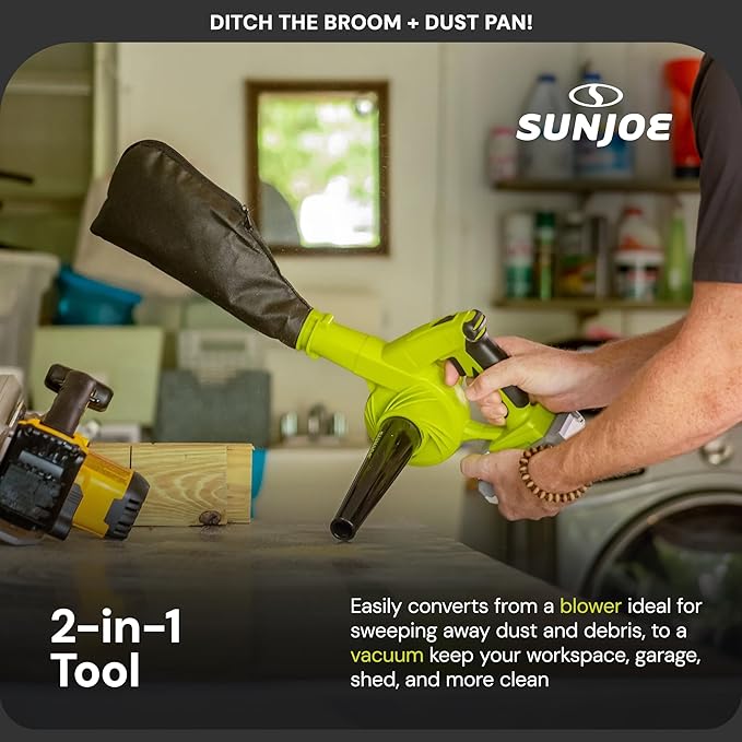 Sun Joe 24V IONMAX Work Shop Blower and Vacuum Battery Charger 24V-WSB-LTE
