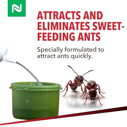 Dominant 1% Liquid Ant Bait Borax-Based Formula Attracts and eliminates Sweet-Feeding Ants Effective for Large and Multi-Queen Colonies Indoor and Outdoor Use 1 Quart