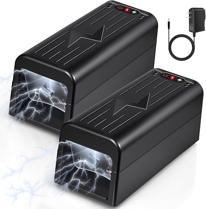 Rat Trap Zapper Electric Mouse Zappers2 Packs Electronic Rodent Zapper with Anti-Escape Baffle IndoorPowerful Voltage Rats and Mice Traps Reusable&ampNo Touch Rodent Control for Home Use