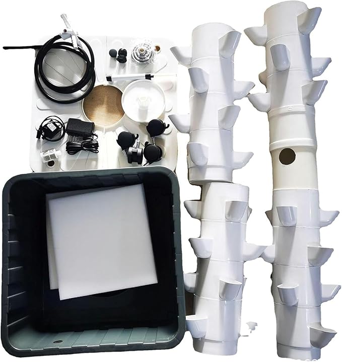 Hydroponic Tower aquaponic Growing System Vertical hydroponics 45-Hole Plant Machine Suitable for Home Kitchen Gardening Fruits and Vegetables