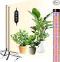 2PCS T8 LED Standing Grow Light for Indoor Plants with Timer 42W Full Spectrum Plant Light with 243 LEDs 4FT Height Tripod Stand Wide Coverage Floor Grow Lamp