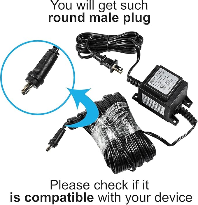 HQRP 50 Ft Power Cord Compatible with Mosquito Magnet Patriot with Round Plug 120-021 ETL Listed