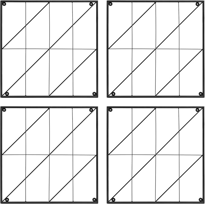 Quilt Block-Diagonals Wall Trellis Panels (4 Panels)