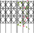 Garden Trellis for Plant Support Outdoor Foldable Plant Trellis Roses Climbing Frame Patio &amp Balcony Decor for Ivy Roses Clematis Potted Plants(W60xH180CM(2.0x5.9FT))
