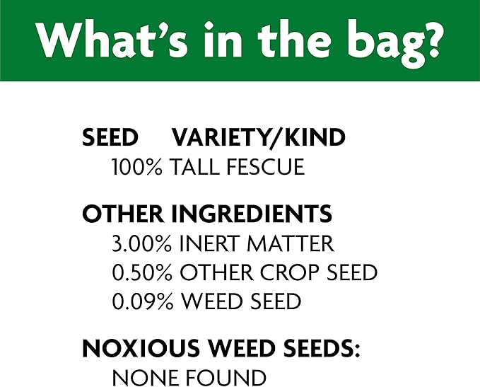 Scotts Professional Turfgrass Seed Tall Fescue Mix Uncoated 99.9% Weed Free 50 lbs.