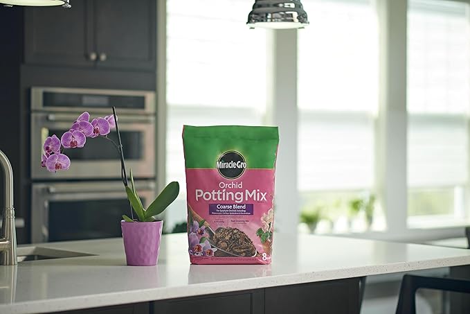 Miracle-Gro Orchid Potting Mix Coarse Blend For Indoor or Outdoor Container Plants Feeds for up to 6 Months 8 qt. 3-Pack