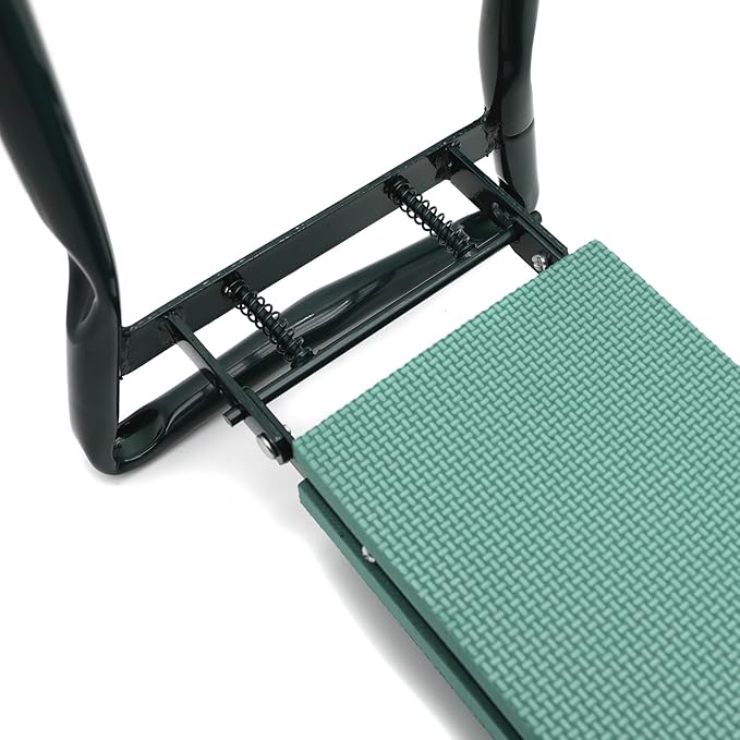 HongK- Outdoor Green Garden Kneeler Benches Seat w/EVA Folding Portable Bench Kneeling Pad and Tool Pouch Protection Body Knees Clothes from Dirt &amp Grass Stains [P/N: ET-TOOL039-GREEN]