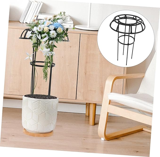 Mipcase Metal Trellis Plant Support Rack Garden Trellis for Potted Plants Sturdy Climbing Flower Stand Fixing Rod