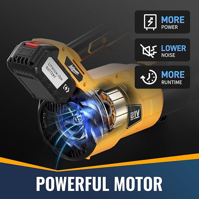 Leaf Blower Cordless Electric Cordless Leaf Blower with 2 * 4.0Ah Lithium-Ion Battery Powered Blowers for Lawn Care Blower with Extension Nozzle Battery Powered Blowers Leaf Cordless