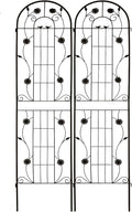 Metal Garden Trellis 86.7 x 19.7 Rustproof Trellis for Climbing Plants – Easy to Assemble Sturdy and Multi-Purpose Outdoor Flower Support(2 Pack-Black)
