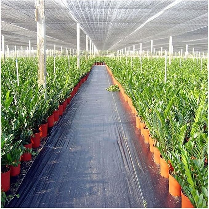 Garden Yard Ground Cloth Cover Landscape Heavy Duty Weed Barrier Block Greenhouse Plastic Mulch(2x10m)