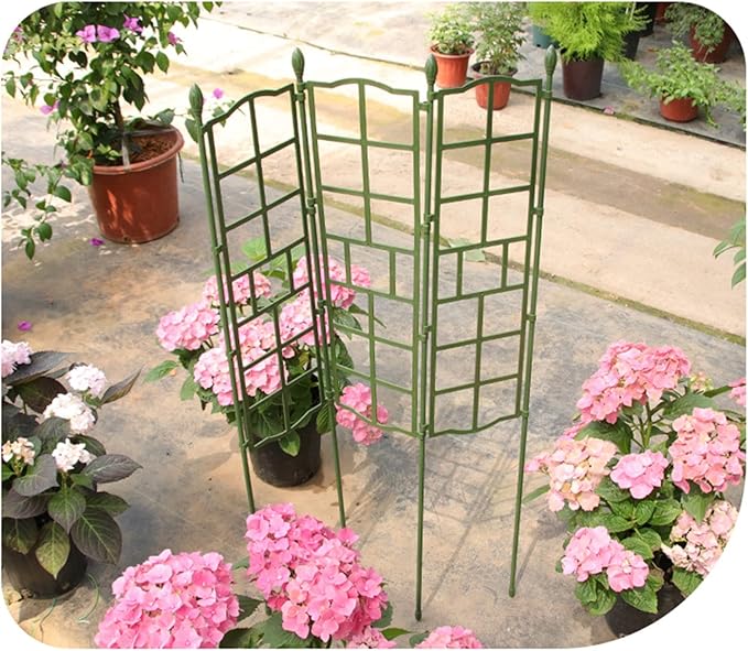 Foldable Garden Trellis For Climbing Plants Width: 50cm Height:90/120/150cm PE Steel Pipe Metal Garden Obelisk Garden Screen For Tomatoes Vegetables Fruits Flowers Pots Vines Stands ( Size : 50*
