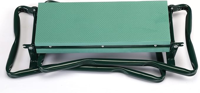 Heavy Duty Garden Stool and Kneeler Outdoor Garden Bench Seat with Tool Bags Soft Kneeling Pad Portable