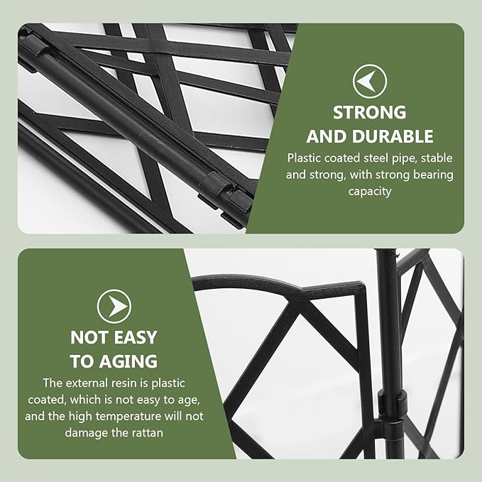 Artibetter Steel Garden Trellis Vine Climbing Plant Support Stand for Outdoor Garden Adjustable 46.5-135cm Metal Frame Grid Design Patio Plant Holder for Clematis and Rose Vines
