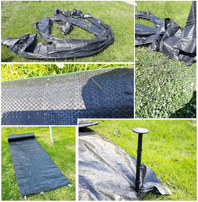 Agricultural Anti Grass Cloth Black Plastic Weed Barrier Mat Weed Control Mulch Ground Cover Membrane for Garden/Farm Vegetables/Greenhouse/Orchard (Color : 1M Width Size : 10M)