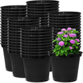 3 Gallon Plastic Nursery Pots 50 Pack 10 Inch Round Plant Pots with Drainage Holes Planting Pot for Outdoor Indoor Plants