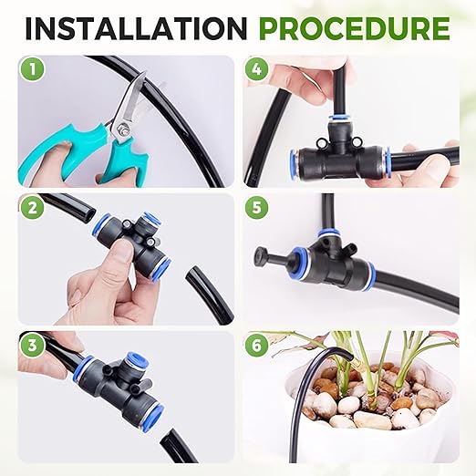 360° Curved Garden Automatic Irrigation System 2025 Upgrade Drip Irrigation System Kits Garden Grid Watering Sprinkler System DIY Irrigation Set for Greenhouse Yard Lawn Raised Garden Bed (32.8 FT)