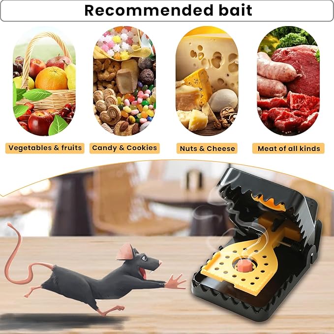 Mouse Traps Rat Trap Quick Effectively Best Mouse Trap Reusable Plastic Mousetraps Used Indoor &amp Outdoor Mice Snap Traps for Basement/Garage/Attic Anywhere 9set(2L+6s+1*Clip)