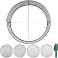 Garden Soil Sifter Easy Install Quick-Release Stainless Steel Sieve for Gravel Sawdust Vermicompost Efficient Soil Sieve Accessory for Grass Cat Litter Compost Debris Vermicompost Sifter Tool