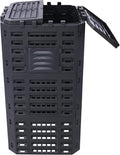 132 Gallon Compost Bin Outdoor Made from Recycled Plastic Large Garden Composter 500L Easy Assembly Reduce Waste Aerating Compost Barrel for Kitchen Yard Waste Black