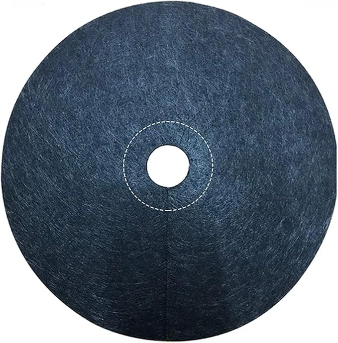 Weed Fabric Non-Woven Tree Mulch Ring Weeding Barrier Protector Mat Plant Cover Anti Grass Gardening Fabric Weed Control42cm-82cm for Road Construction Projects(15 PCS 42cm)