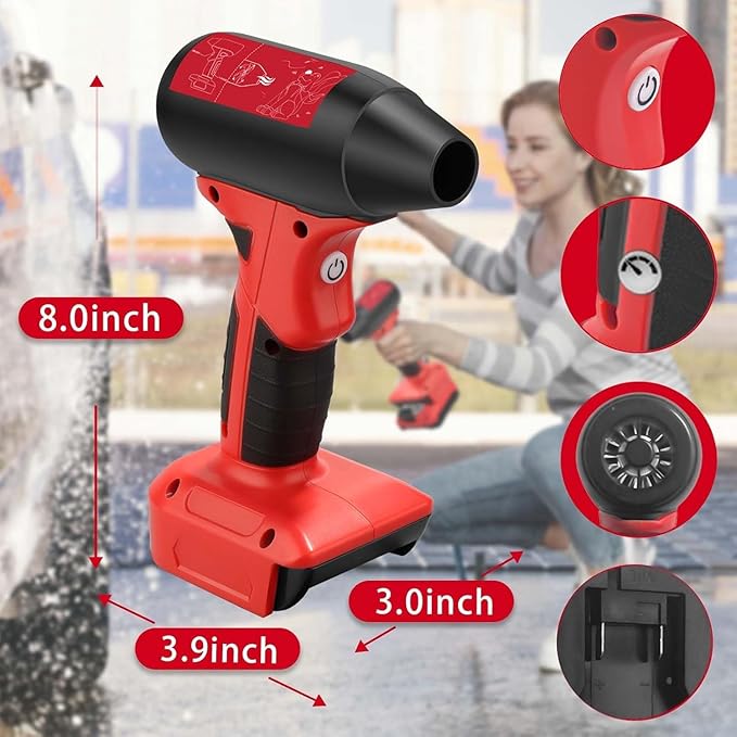 Jet Blower for Craftsman 20V V20 Lithium BatteryJet Mi Ni Fan 130000 RPM Wind Speed 4-SpeedSuper Jet Fan Blower for Drying Cleaning (Battery not Included)