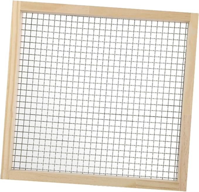 Garden Soil Sifter Garden Soil Mesh Wooden Equipment Lightweight Sieve Dirt Sifter Gardening Tool for Backyard Potting Plants Hole Diameter 3mm