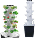 Hydroponics Growing Tower System 30 pods Vertical Indoor Herb Garden Germination Kit Smart Garden with Hydrating Pump for Herbs Fruits and Vegetables 10L Water Tank