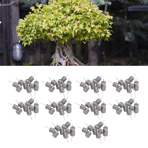 Garden Fertilizer Mesh Baskets Set100PCS Fertilizer Mesh Basket Column Shape Stainless Steel Nutrition Box Tools for Garden Nursery (3x3cm / 1.2x1.2in)