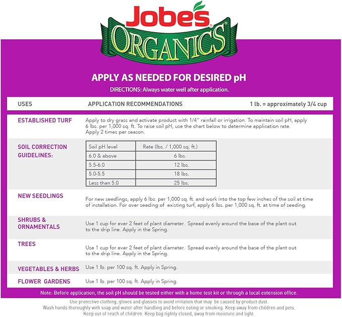 Jobe's 6 lb Lime Soil De-Acidifier and Burpee 3 lb Blood Meal Fertilizer Bundle for Soil Health Improvement