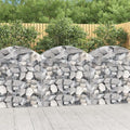 Gabion Basket Silver Galvanized Iron 39.4x39.4x47.2 Inches Rectangular Outdoor Planter Box for Garden Bed Landscaping
