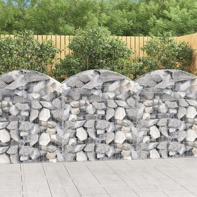 Gabion Basket Silver Galvanized Iron 39.4x39.4x47.2 Inches Rectangular Outdoor Planter Box for Garden Bed Landscaping
