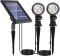 SUNLONG Solar Outdoor LightsSolar Spot Lights Outdoor Waterproof Solar Spotlight Landscaping for Yard Garden Flag Pathway Trees(Natural White)