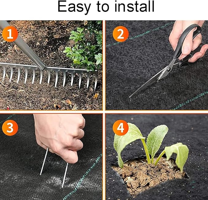 GeotextilePP Woven Garden Ground CoverWeed Barrier Landscape FabricHeavy Duty Weed Block FabricWater Permeable Ground Cover Eco-Friendly &amp Convenient (Size : 0.9x20m3x66ft)