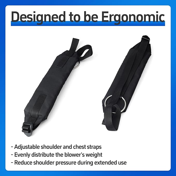 2Pcs 4244-710-9005 Blower Harness Straps Compatible with STIHL Backpack Leaf Blowers BR350 BR430 BR450 SR430 SR450 Left and Right Shoulder Strap Replace 4244 710 9005 42447109005 Black