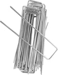 50 Pack 6 Inch Landscape Staples Galvanized Landscape Fabric Staples Anti-Rust Garden Stakes Landscaping Staples for Weed Fabric BarrierGround Cover Festival DecorationsFence
