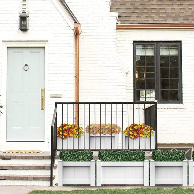 SunnyRoyal 43 X 20 X 20 Garden Box Kit Vinyl Planter Raised Box Raised Bed Plastic Gardening Storage for Indoor/Outdoor Growing Vegetable 2Packs