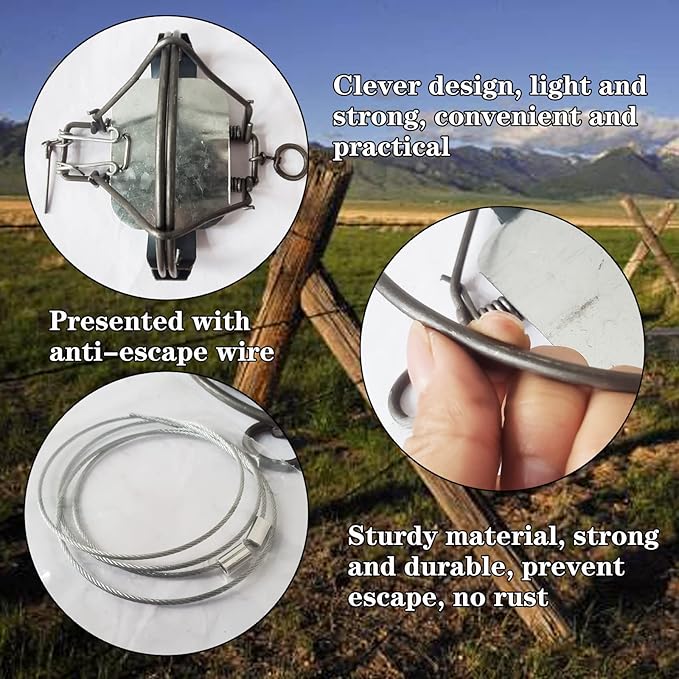 2-Pack Mole Trap High-Efficiency Lawn-Specific Mouse Catcher Reusable Outdoor Use Easy Setup HTG-0302 Model (5in-Galvanized)