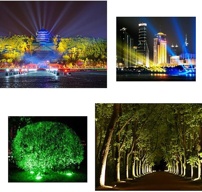 Led Spotlights - AC220V Outdoor LED Garden Light IP65 Waterproof Exterior Wall Lighting Engineering Lights Landscape Lighting for House Lawn Courtyard Park Tree Light(Blue10W(ac220v))