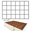 Garden Grid Watering System | Square Foot Gardening Grid &amp Irrigation in One | Pre-Assembled Watering Grid and Square Foot Garden Style Planting Template | USA-Made Quality | Size: 4x6 – Dims: 44