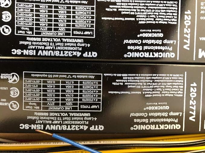Osram Sylvania QTP4X32T8/UNV ISN-SC 49947 120-277V Non-Dimmable 4 Lamp Instant Start Electronic Ballast - 10 Pieces