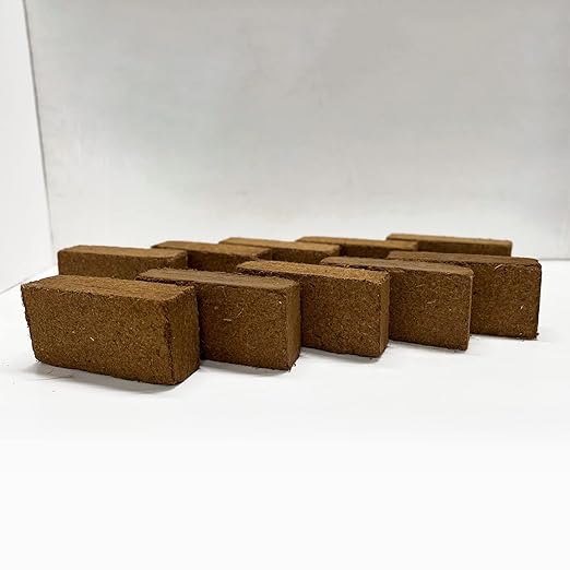 Best Coco Peat - Premium Coconut Coir Pith 10 Brick Pack 650gm/1.4 Lbs Block | 100% Organic | Expands Approx 2.3 Gallon | Lowest EC and Ph Balance