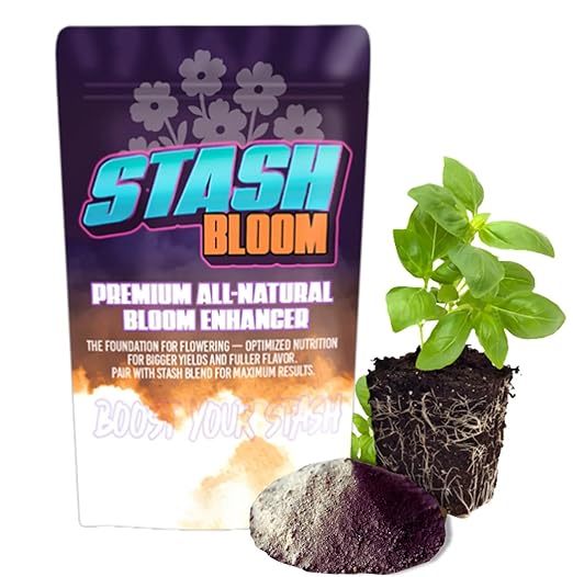 Stash Bloom All-Natural Bloom Booster (2-8-6) – Premium Flowering Nutrient &amp Bud Builder for Heavy Yields – Concentrated Dry Soil Amendment with 9% Calcium &amp Fish Bone Meal (42 lbs)