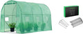 VIVOSUN 10x7x7 Ft. Large Walk in Greenhouse and 6 Inch 50-Pack Garden Stakes Galvanized Steel Landscape Staples 11 Gauge U-Shaped Pins for Weed Barrier Fabric Ground Cover Soaker Hose