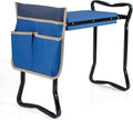 Goplus Garden Kneeler and Seat Heavy-Duty Garden Bench w/Large Tool Pouch Widen EVA Foam Kneeling Pad Portable Gardening Helper for Women Men Seniors Foldable Garden Stool for Kneeling &amp Sitti