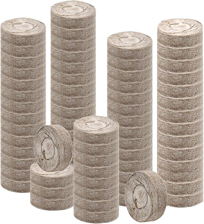 100 Pieces Organic Potting Fertilizer 30MM Peat Rooting Soil for Vegetable Flower Tree Cactus Orchid Bonsai Monstera Citrus Soil for Plants Seedling Starter Pods Root Growth Booster