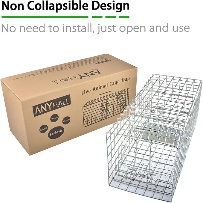 Squirrel Trap Heavy Duty Humane Live Animal Cage Trap (No Assembly Required) - 17 x 7 x 7