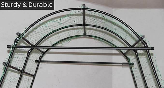 7 Ft Extra Tall Garden Arch Trellis for Climbing Plants Outdoor Lightweight Metal+PE Coated Garden Arch Trellis Plant Stand for Climbing Vines Lawn Tower &amp Garden Support Structure
