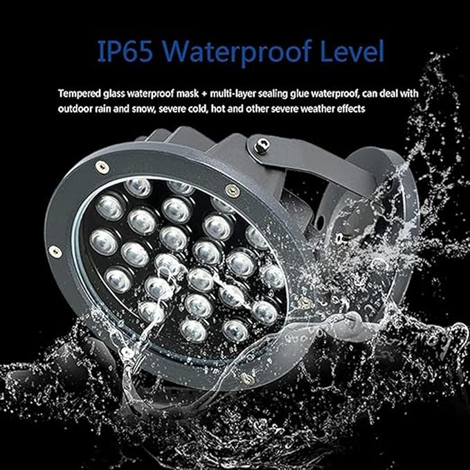 LED Beam Spotlight - Outdoor Tree Floodlights IP66 Waterproof Patio LED Spotlight 100-240V Rotatable Round Garden Landscape Light for Lawn Hotel Patio Tree Lighting(Blue48W)